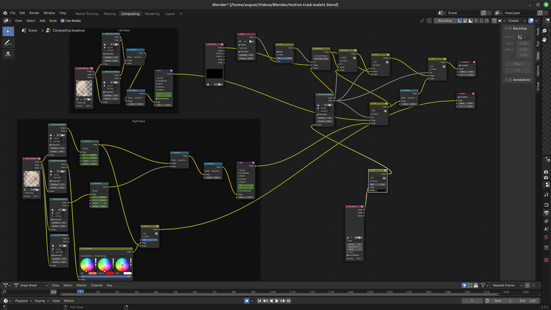 Blender Compositing Graph